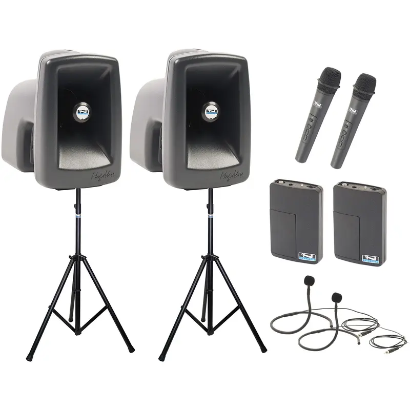 Anchor Audio 560435 MegaVox Pair AIR X4 - Anchor-Air / 2x Handheld / 2x Collar Wireless Mics