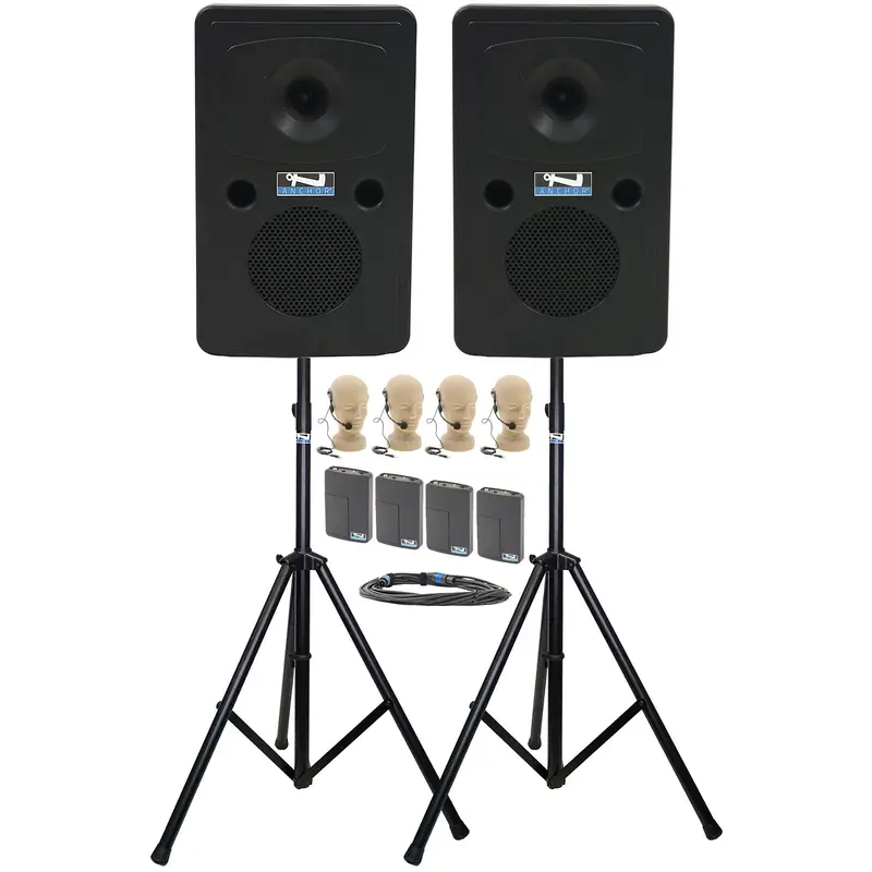Anchor Audio 645450 Go Getter 2 Pair COMP 4 - 4x Headband Wireless Microphones