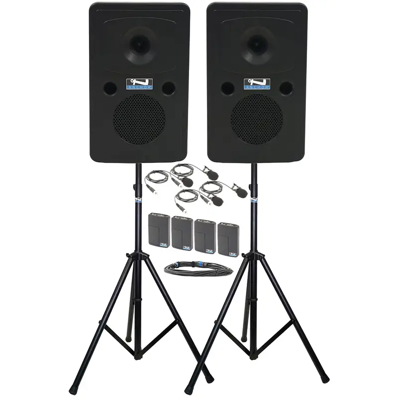 Anchor Audio 645460 Go Getter 2 Pair COMP 4 - 4x Lapel Wireless Microphones