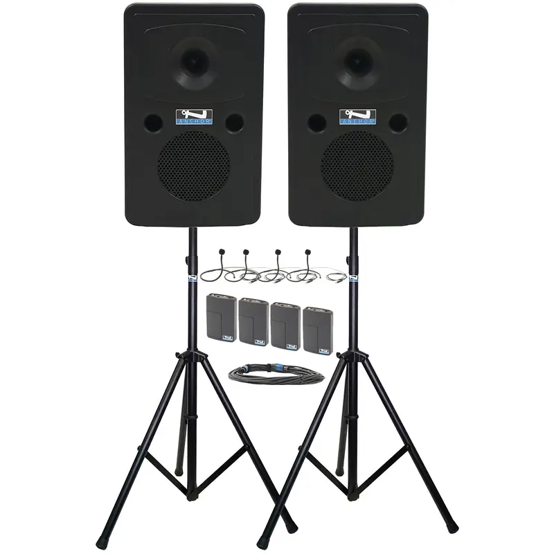 Anchor Audio 645470 Go Getter 2 Pair COMP 4 - 4x Lapel Wireless Microphones