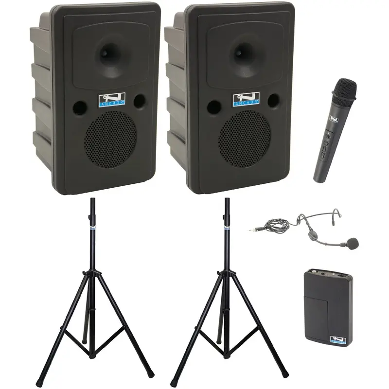 Anchor Audio 665225 Go Getter 2 Pair AIRFLEX XR2 - Anchor-Air / Handheld / Headband Wireless Mics