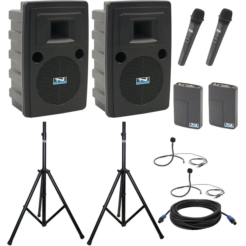 Anchor Audio 745435 Liberty 2 Pair LIB2-COMP 4 - 2x Handheld / 2x Collar Wireless Microphones