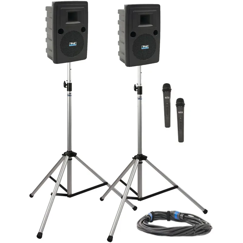 Anchor Audio 760200 AIR X2 Liberty Pair with XU2/AIR Speakers / 2x WH-LINK Handheld Mics / Cable / Stands