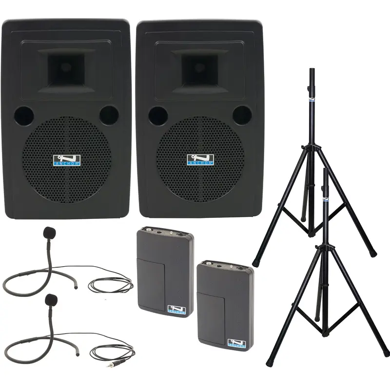 Anchor Audio 765270 Liberty 2 Pair AIRFLEX XR2 - Anchor-Air / 2x Collar Wireless Microphones