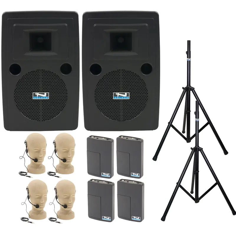 Anchor Audio 765450 Liberty 2 Pair AIRFLEX XR4 - Anchor-Air / 4x Headband Wireless Microphones