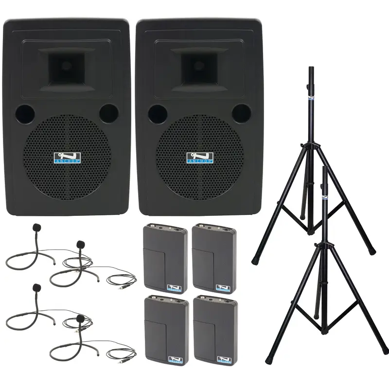 Anchor Audio 765470 Liberty 2 Pair AIRFLEX XR4 - Anchor-Air / 4x Collar Wireless Microphones