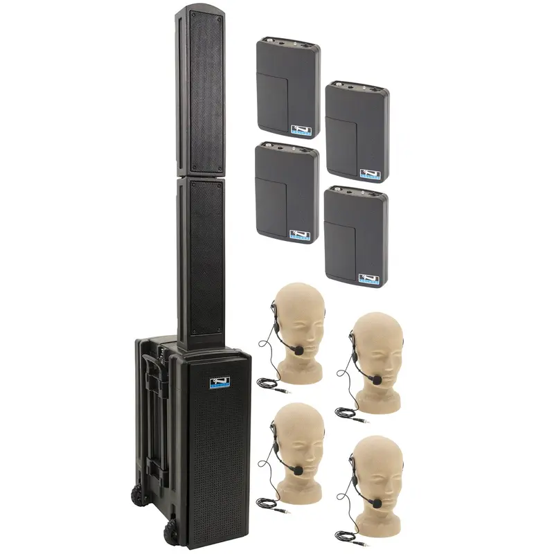 Anchor Audio 812450 Beacon 2 System 4 - 4x Headband Wireless Microphones