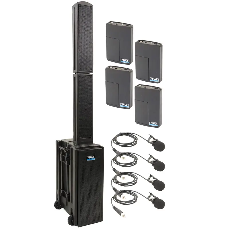Anchor Audio 812460 Beacon 2 System 4 - 4x Lapel Wireless Microphones