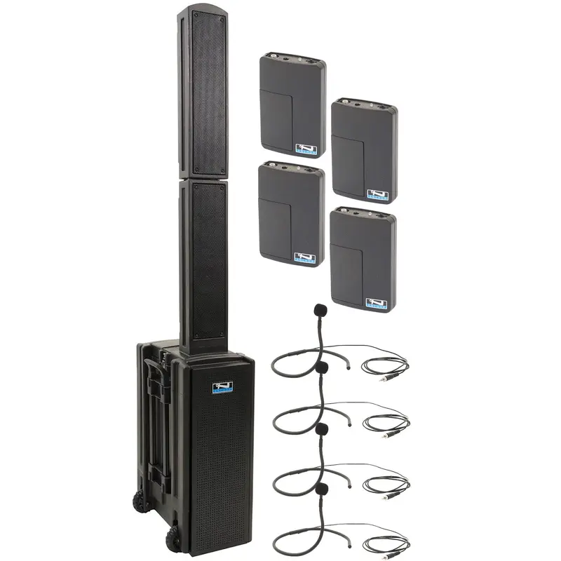 Anchor Audio 812470 Beacon 2 System 4 - 4x Collar Wireless Microphones