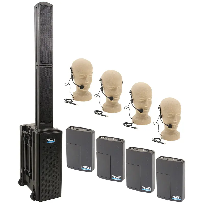 Anchor Audio 815450 Beacon 2 System X4 - Anchor Air / 4x Headband Wireless Microphones