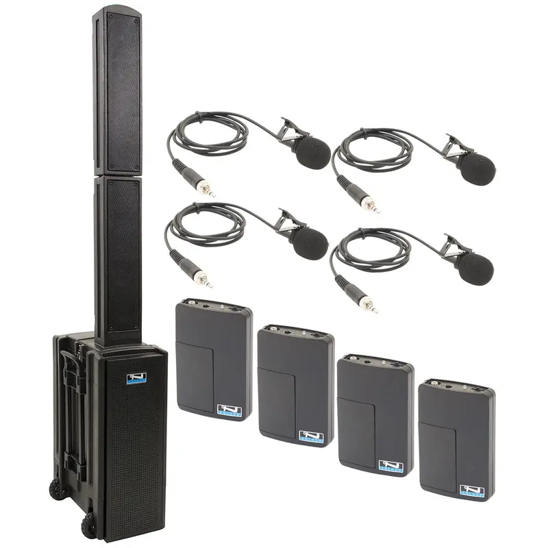 Anchor Audio 815460 Beacon 2 System X4 - Anchor Air / 4x Lapel Wireless Microphones