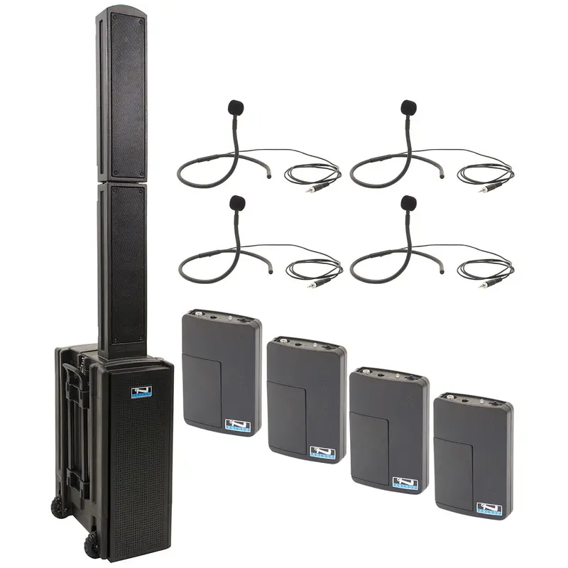 Anchor Audio 815470 Beacon 2 System X4 - Anchor Air / 4x Collar Wireless Microphones