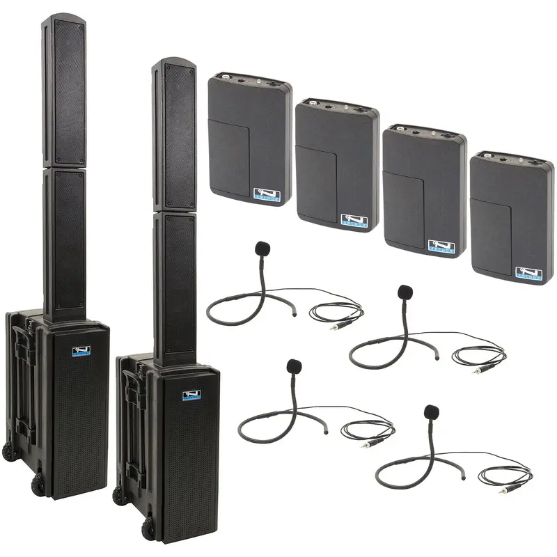 Anchor Audio 860470 Beacon 2 Pair AIR XR4 - Anchor Air / 4x Collar Wireless Microphones