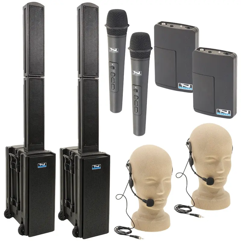 Anchor Audio 865425 Beacon 2 Pair AIRFLEX XR4 - Anchor Air / 2x Handheld / 2x Headband Wireless Mics