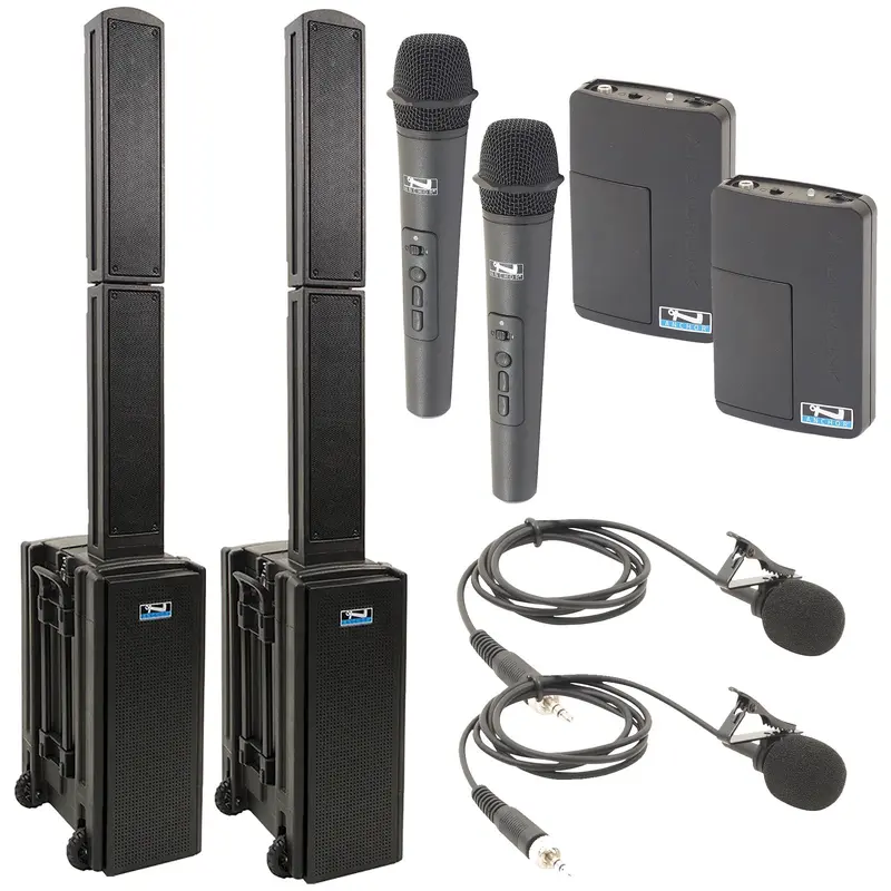 Anchor Audio 865430 Beacon 2 Pair AIRFLEX XR4 - Anchor Air / 2x Handheld / 2x Lapel Wireless Mics