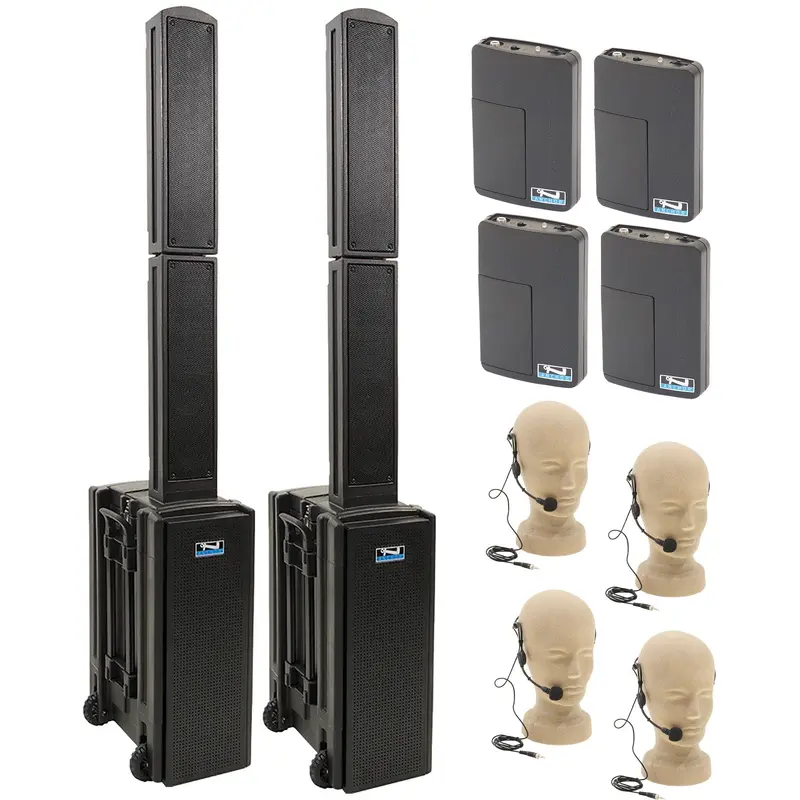 Anchor Audio 865450 Beacon 2 Pair AIRFLEX XR4 - Anchor Air / 4x Headband Wireless Microphones