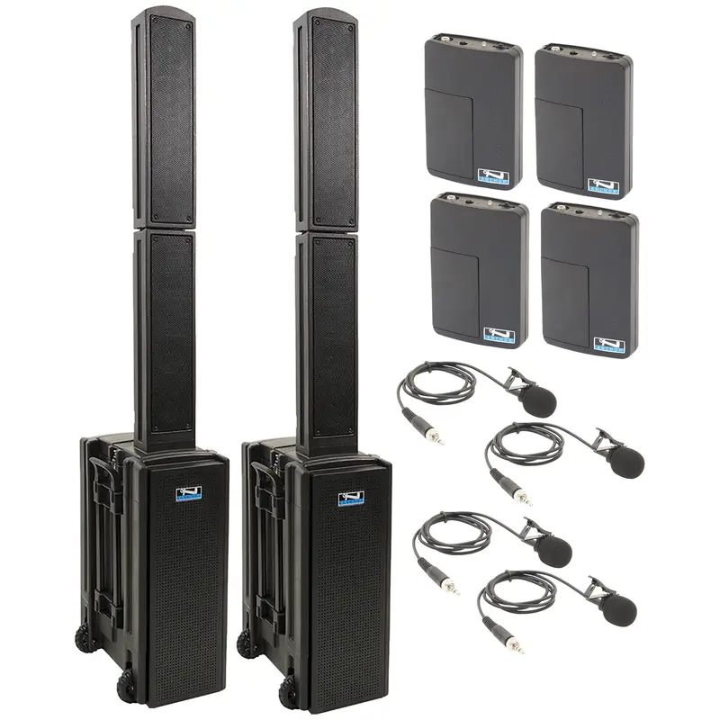 Anchor Audio 865460 Beacon 2 Pair AIRFLEX XR4 - Anchor Air / 4x Lapel Wireless Microphones