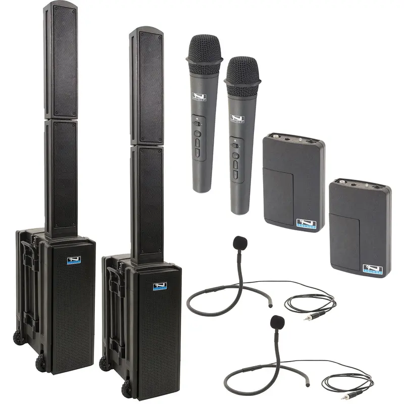 Anchor Audio 860435 Beacon 2 Pair AIR XR4 - Anchor Air / 2 Handheld / 2 Collar Wireless Microphones