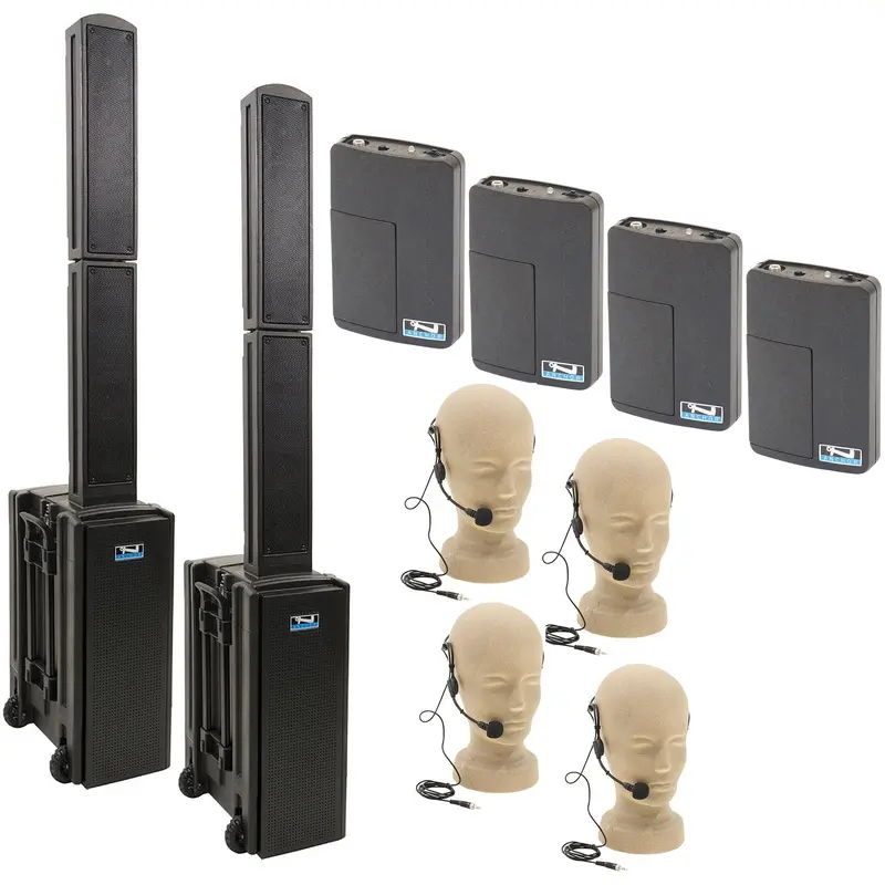 Anchor Audio 860450 Beacon 2 Pair AIR XR4 - Anchor Air / 4x Headband Wireless Microphones