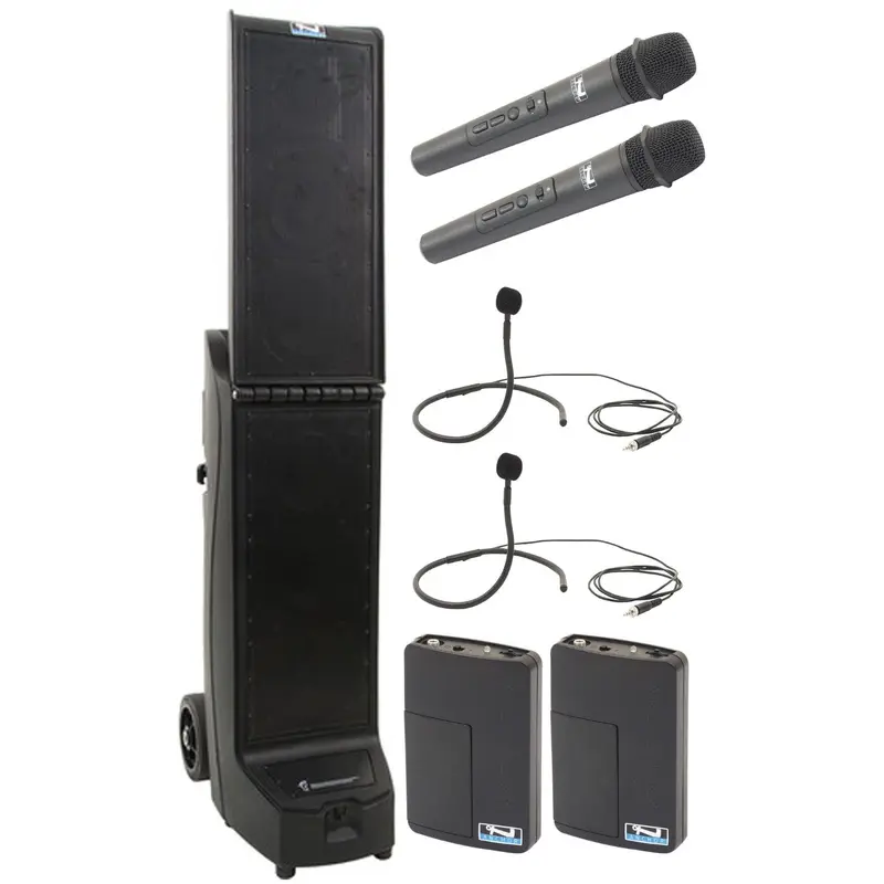 Anchor Audio 912435 Bigfoot 2 System 4 - 2x Handheld / 2x Collar Wireless Microphones