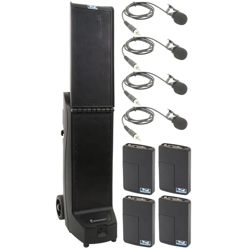 Anchor Audio 915460 Bigfoot 2 System X4 - Anchor-Air / 4x Lapel Wireless Microphones