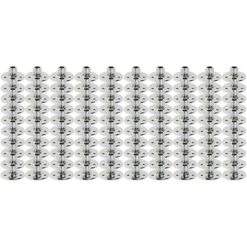 AtlasIED AD-12 Surface Mount Male Microphone Flange - 5/8 Inch - 27 Thread - Chrome (100 Pieces)