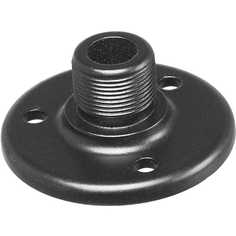 AtlasIED AD-12BE Surface Mount Male Microphone Flange - 5/8 Inch - 27 Thread - Black