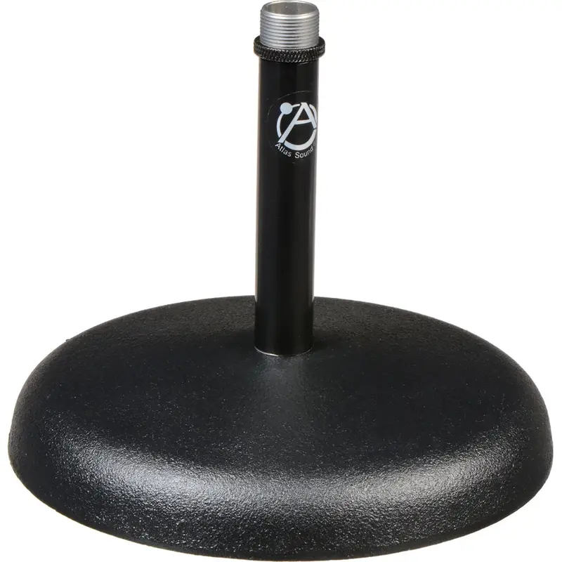 AtlasIED DS5E Fixed Height Desktop Microphone Stand - 5 Inch - Black Finish