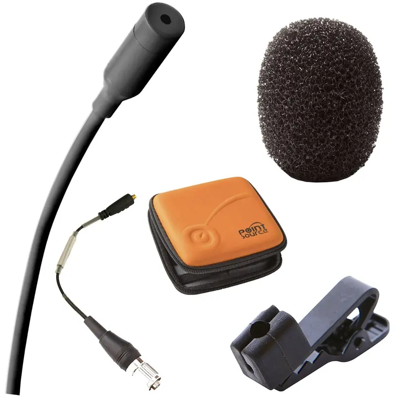 Point Source Audio CO-8WL-XATCH SERIES8 Omni Lavalier Mic for Audio-Technica cH-Style - Black