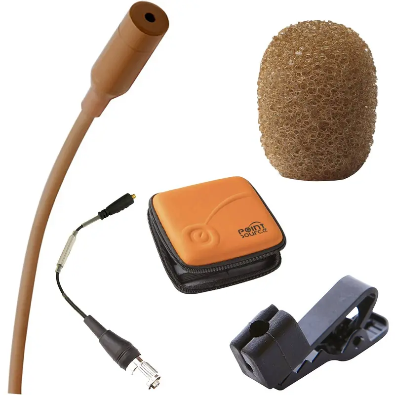 Point Source Audio CO-8WL-XATCH SERIES8 Omni Lavalier Mic for Audio-Technica cH-Style - Brown