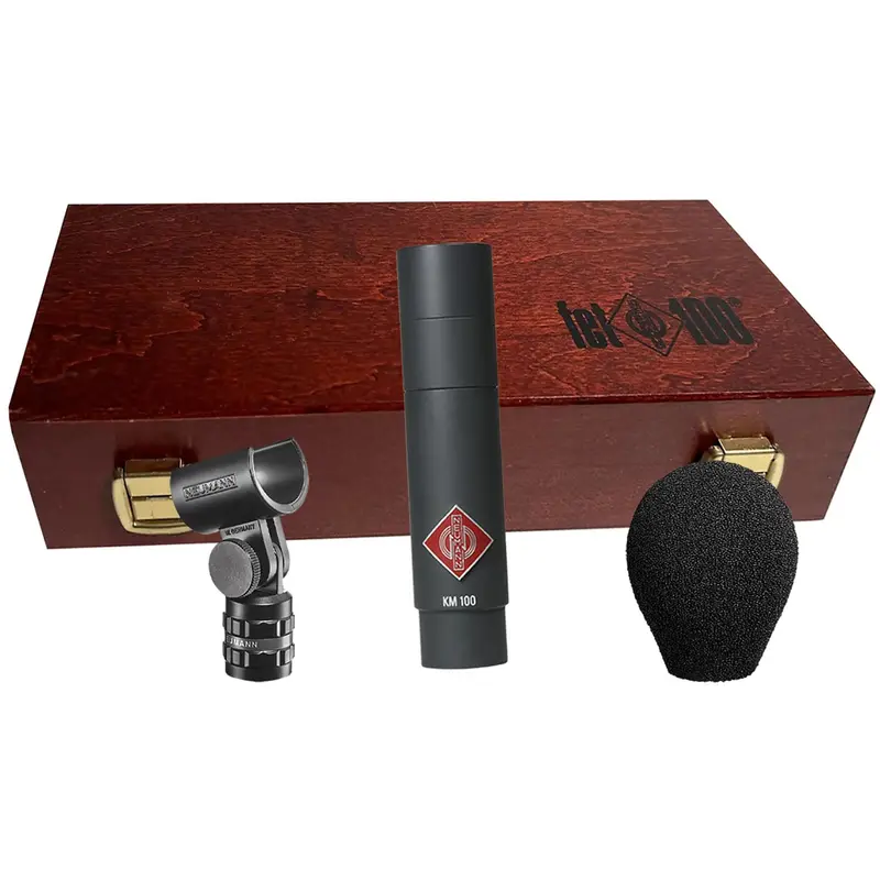 Neumann KM-131 Omnidirectional Free Field Equalized Microphone with SG 21 BK - WNS 100 - Woodbox