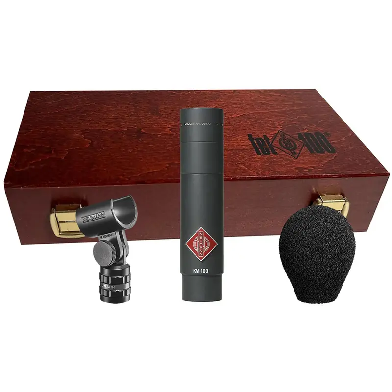 Neumann KM-150 Hypercardioid Microphone with SG 21 BK - WNS 100 - Woodbox