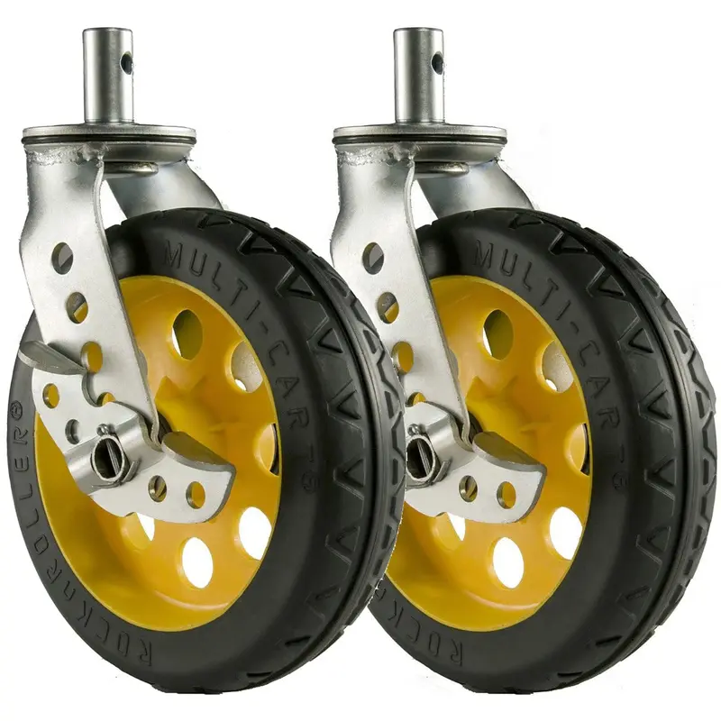 Rock N Roller RCSTR8X2 8 x 2-Inch R-Trac All-Terrain Casters with Brake for R12RT Carts - 2-Pack