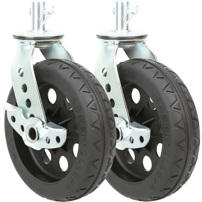 Rock N Roller RCSTR8X2BK 8 x 2-Inch R-Trac All-Terrain Stealth Casters with Brake for R12STEALTH - 2-Pack