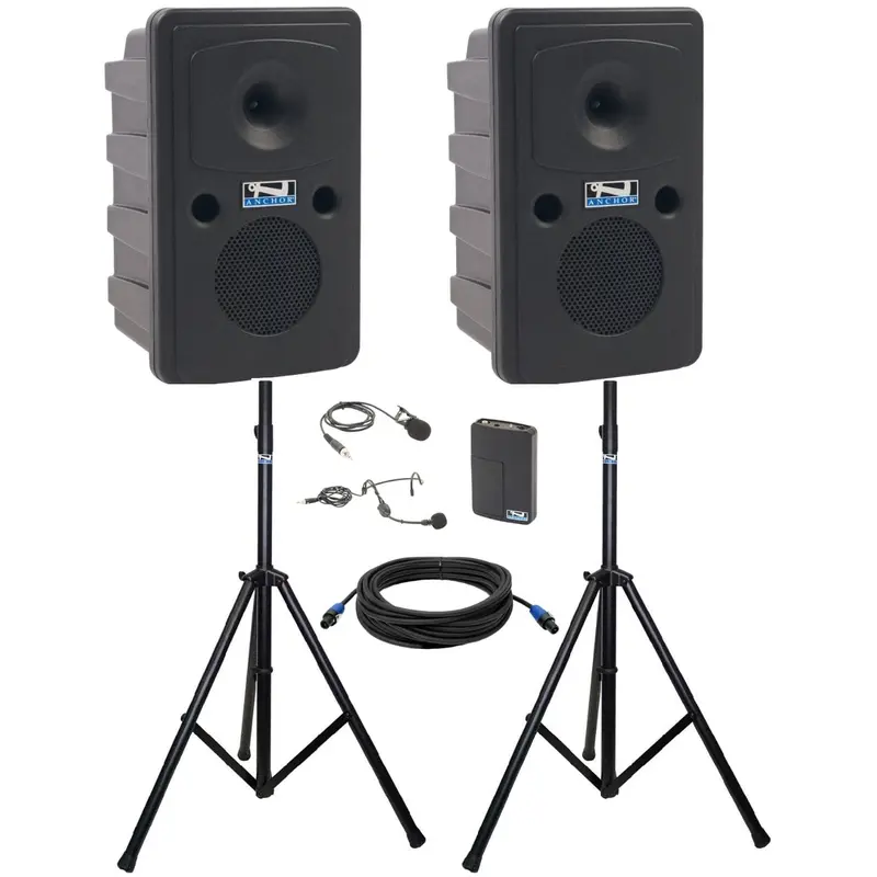 Anchor Audio 645190 Go Getter 2 Pair COMP 1 - Lapel / Headband Wireless Microphones