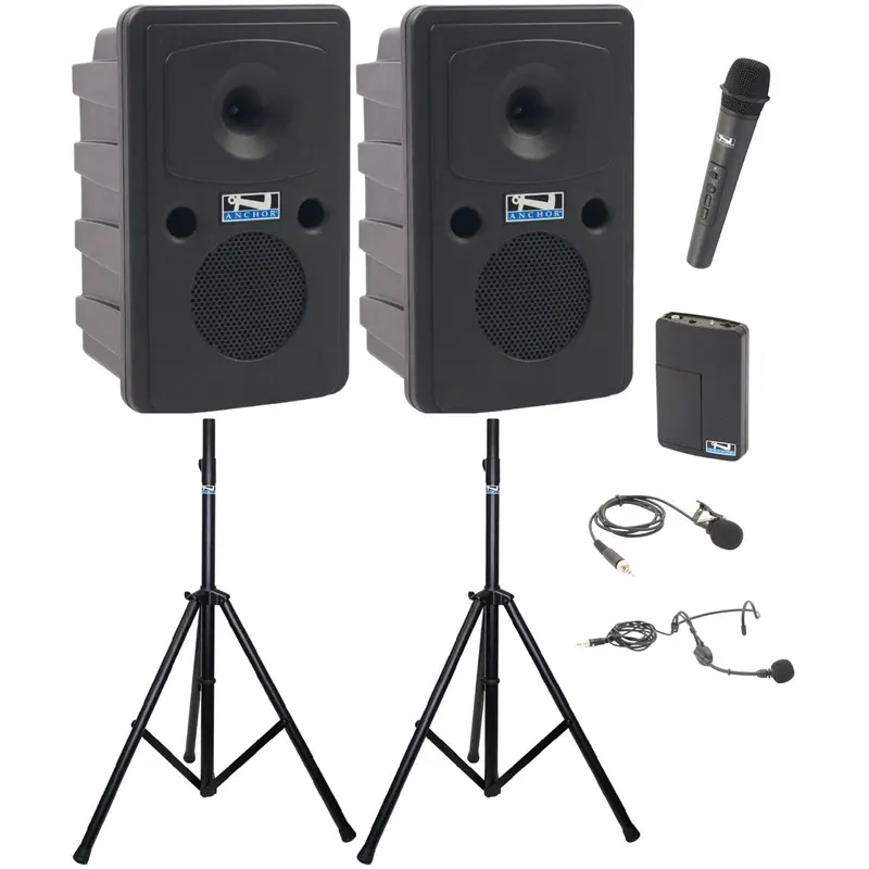 Anchor Audio 660229 Go Getter 2 Pair AIR X2 - Anchor-Air / Handheld / Lapel / Headband Wireless Mics