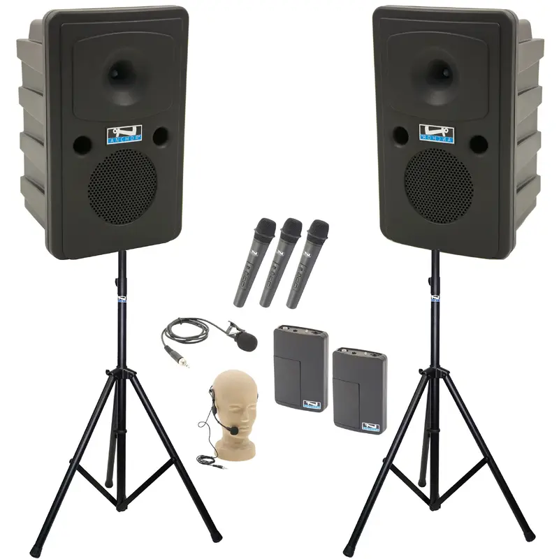 Anchor Audio 660439 Go Getter 2 Pair AIR X4 - Anchor-Air / 3x Handheld / 1x Lapel / 1x Headband Mics