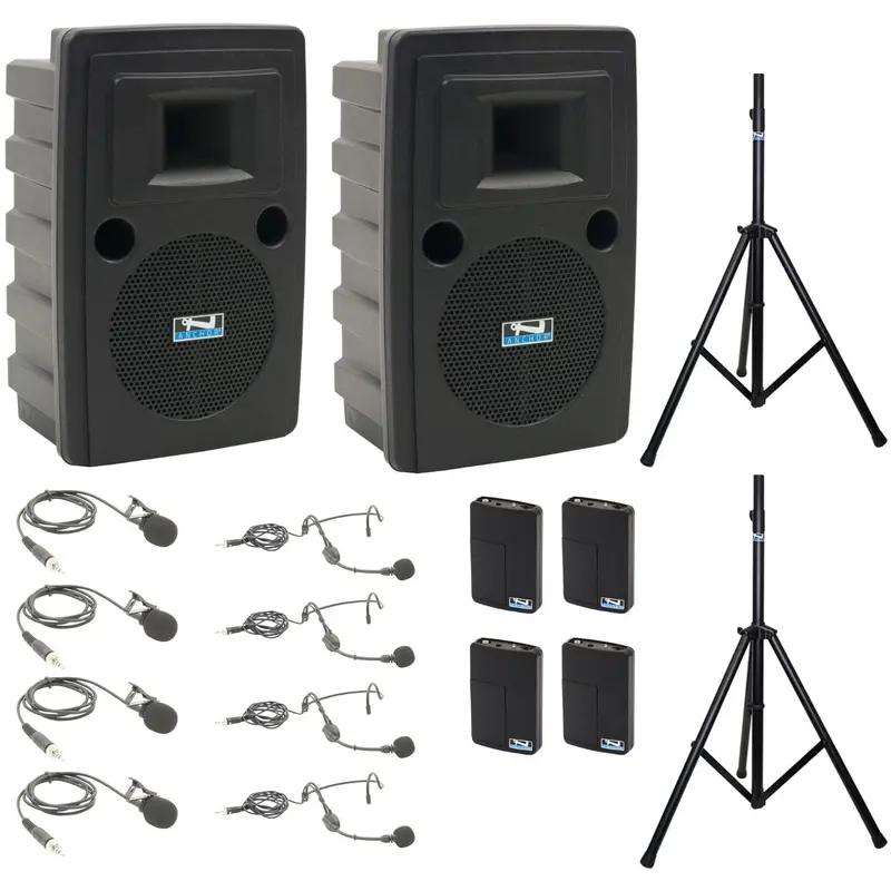Anchor Audio 760490 Liberty 2 Pair LIB2-AIR X4 - Anchor-Air / 4x Lapel / 4x Headband Wireless Mics