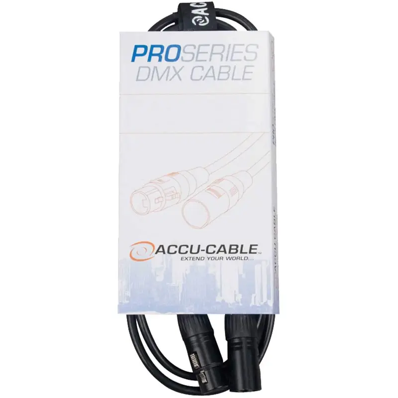 Accu-Cable DMX Professional 5-Pin Data Cable 10Ft