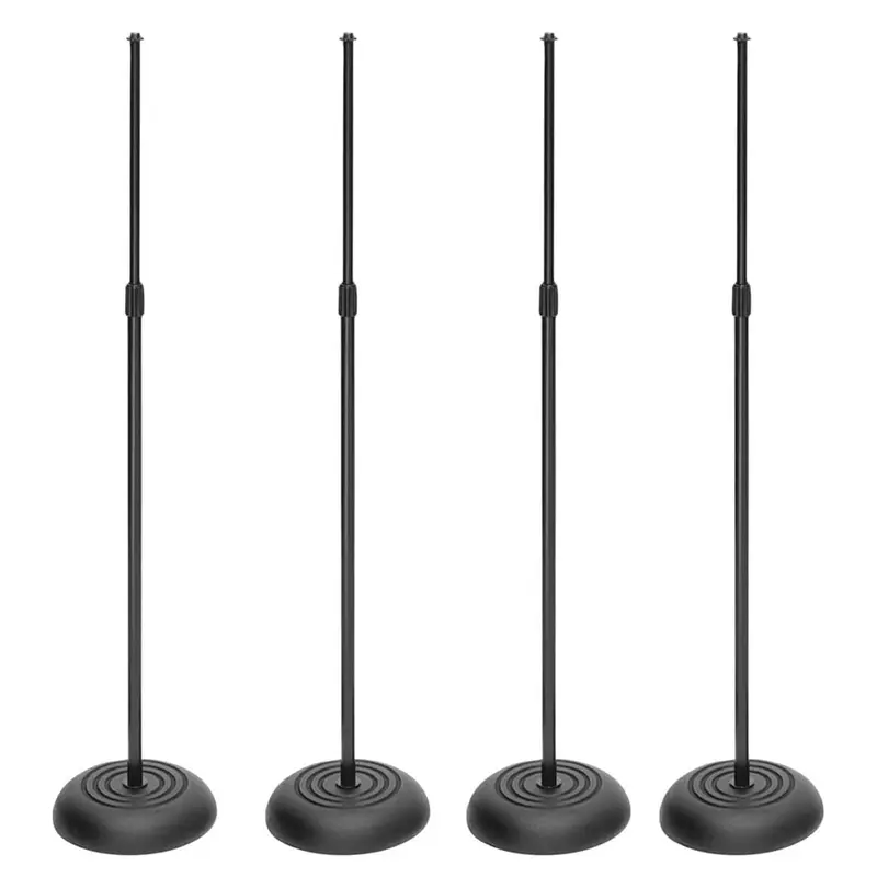 Four Pack Professional Round Base Mic Stand