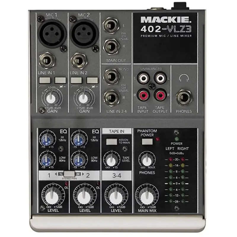 Mackie 402-VLZ3 4Ch Mixer with 2 XDR MicPres & EQ
