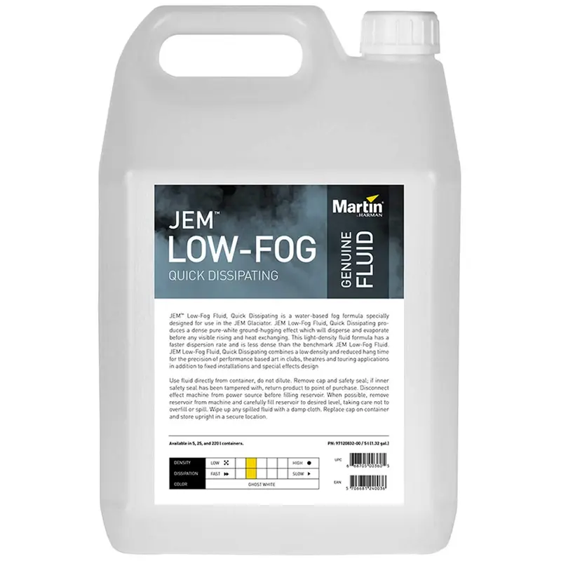 Martin JEM Low-Fog Fluid Quick Dissipating 5L