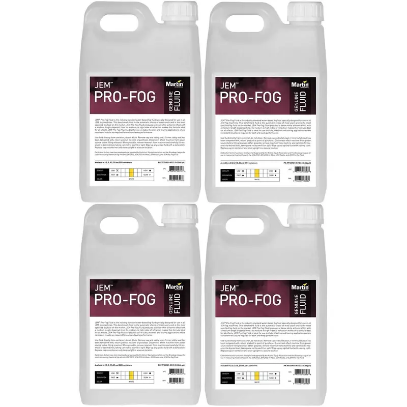 Martin JEM Pro-Fog Fluid 4-Pack 2.5L (.66 Gal)