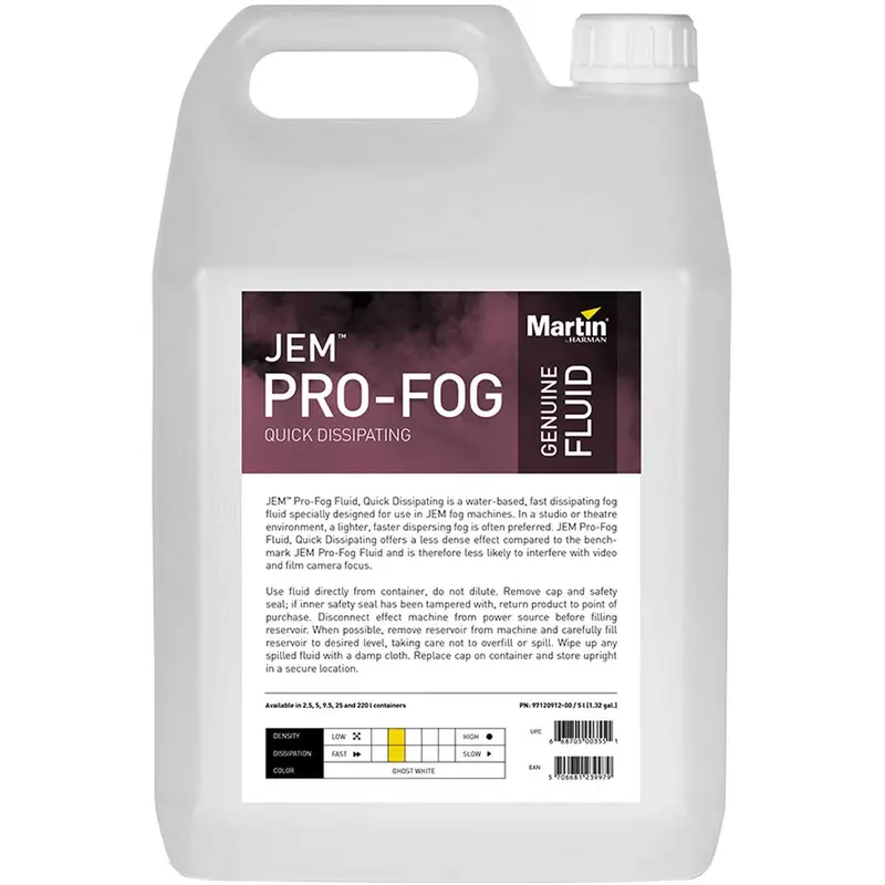 Martin JEM Pro-Fog Fluid Quick Dissipating 5L