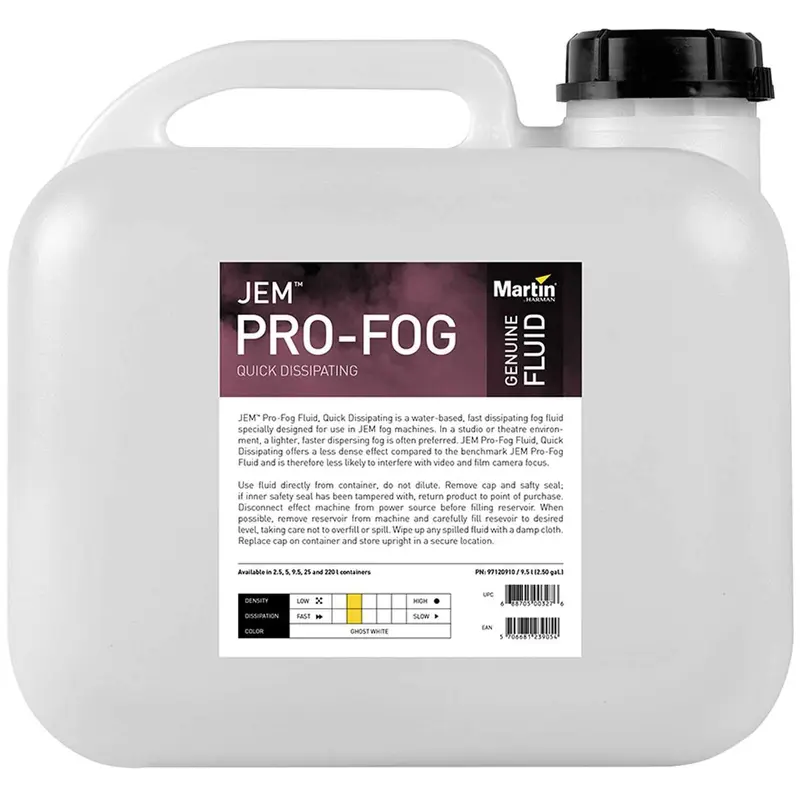 Martin JEM Pro-Fog Fluid Quick Dissipating 9.5L