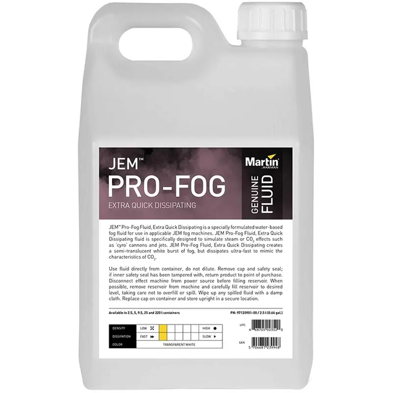Martin JEM Extra Quick Dissipating Pro-Fog Fluid 2.5L