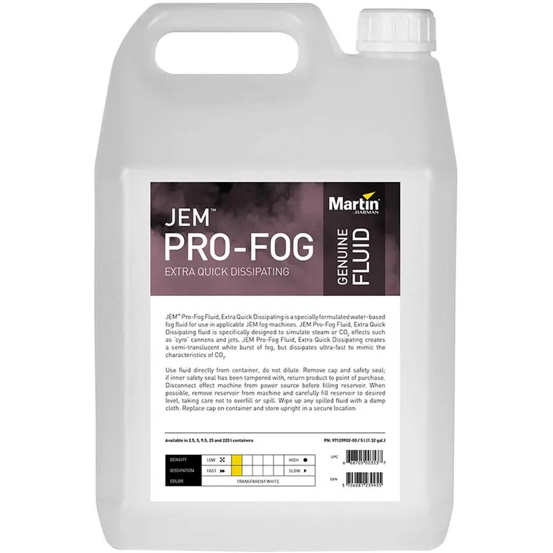 Martin JEM Pro-Fog Fluid Extra Quick Dissipating 5L