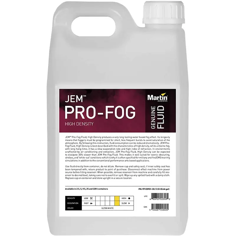 Martin JEM Pro-Fog Fluid High Density 2.5L