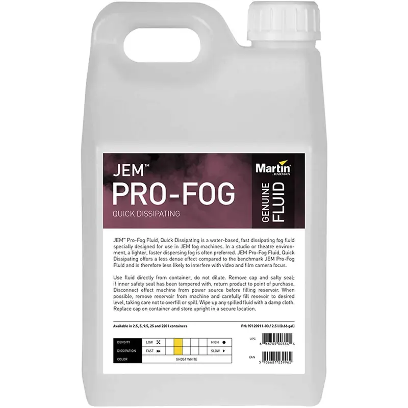 Martin JEM Pro-Fog Fluid Quick Dissipating 2.5L