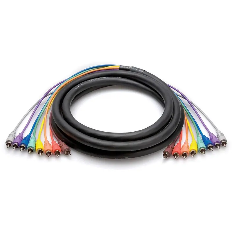 9.9 Ft 8-Ch Snake RCA (M) to RCA (M) Unbalanced
